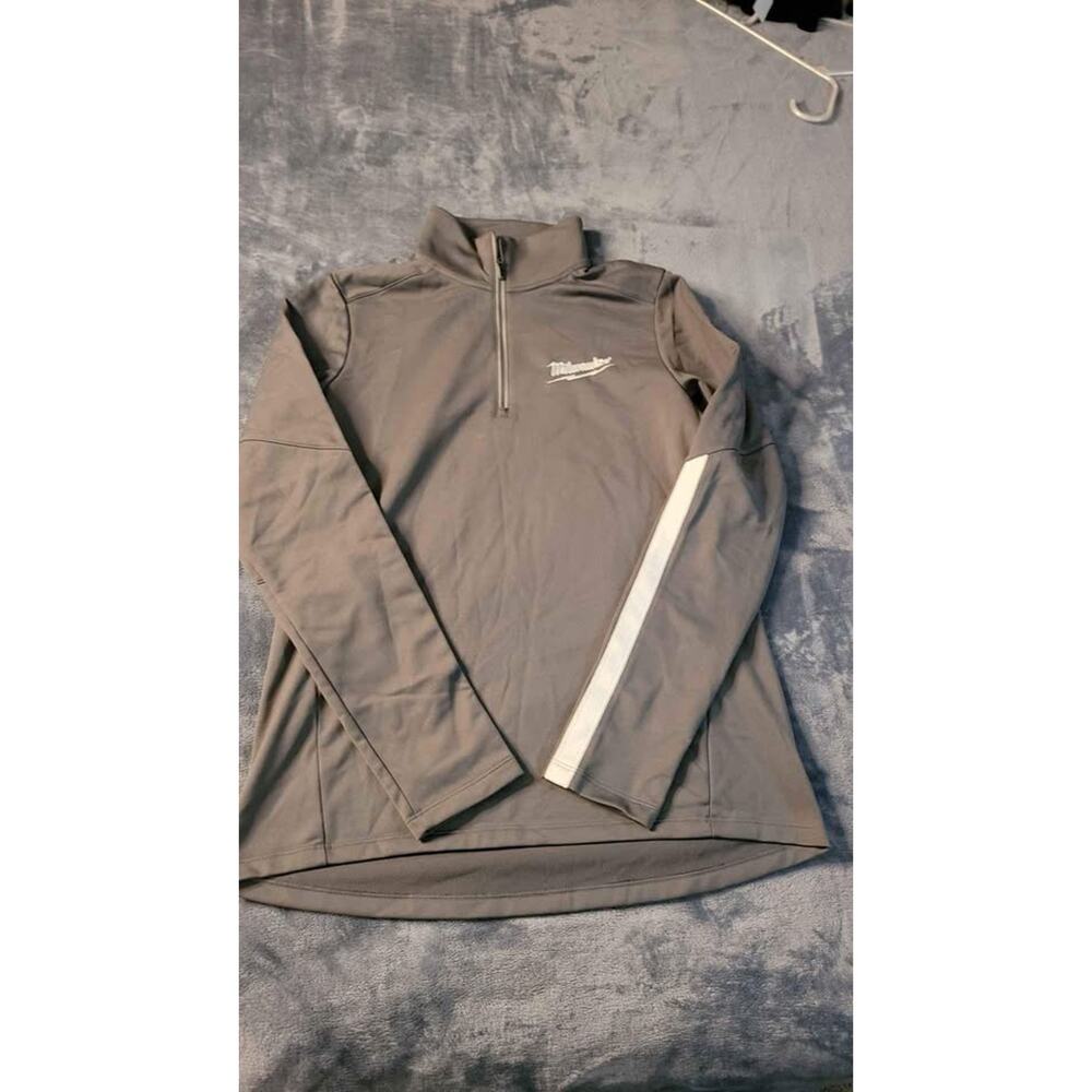 Womens Gray UA Milwaukee !/4 Zip Mock Neck Pullover Shirt SIZE Small